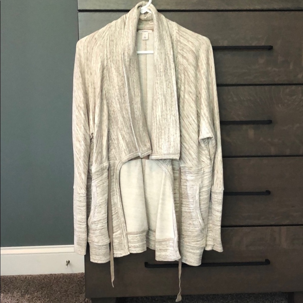 Caslon brown/tan marled sweatshirt, medium